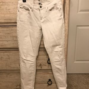 Gap white skinny roll up jeans low waist